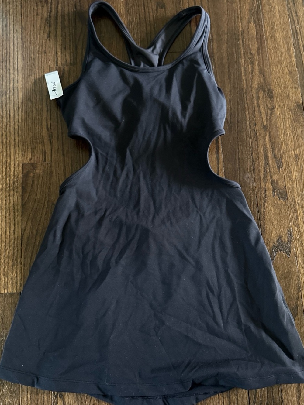TNA Black Mini Dress with Cutouts